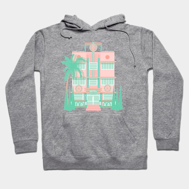 Art Deco Hotel Christmas Hoodie by jenblove